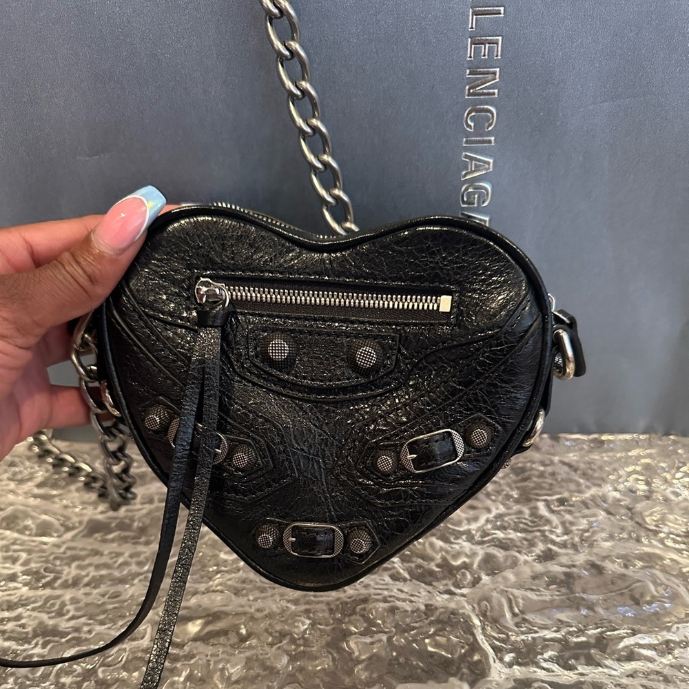 Authentic Balenciaga  heart shape cross body bag